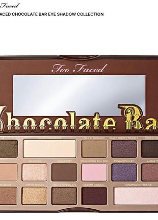Палетка теней too faced chocolate bar оригинал