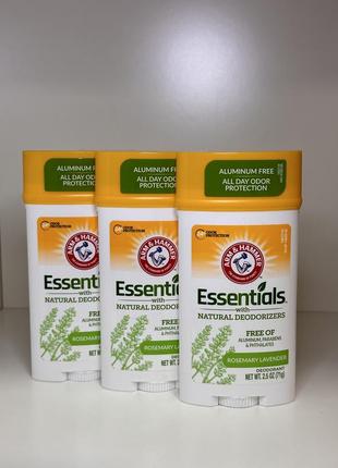 Натуральный дезодорант стик arm & hammer essential с розмарином и лавандой