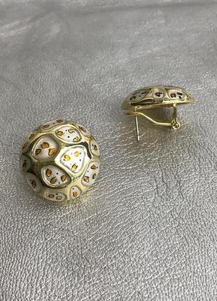 Серьги женские с тигровым принтом.