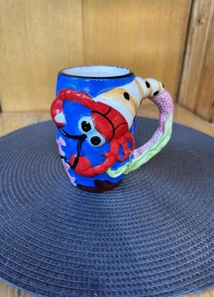 Чашка кружка із зображенням рака hand made