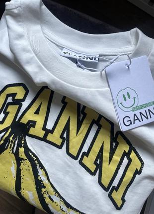 Футболка ganni принт банан3 фото