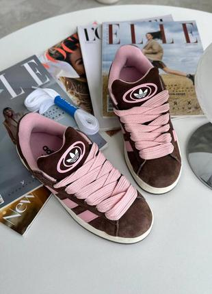 Adidas campus brown pink3 фото