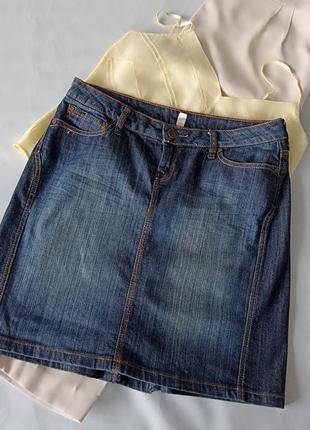 Класична джинсова спідниця манго р.385 фото