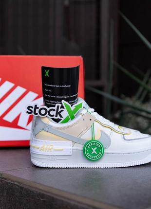 Жіночі кросівки nike air force 1 shadow white yellow4 фото