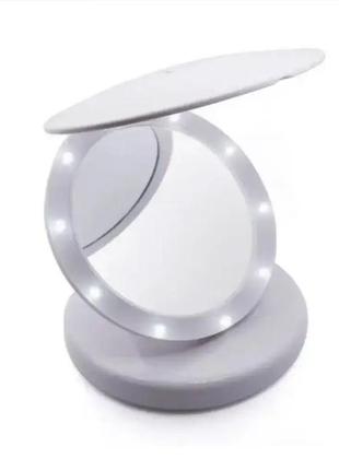 Настільне подвійне дзеркало-трансформер з led-підсвіткою і збільшенням 5х large led mirror eclipse