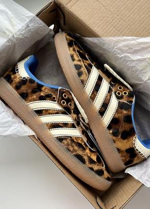 Кросівки кеди adidas samba pony wales bonner leopard / адідас самби леопардові