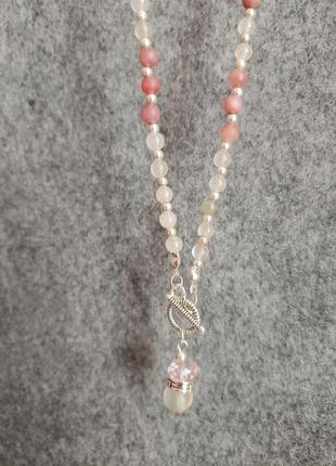 Кольє намисто-чокер із натурального каменю.3 фото