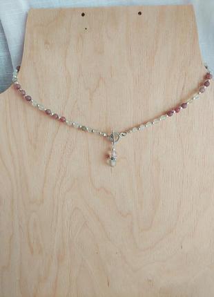 Кольє намисто-чокер із натурального каменю.4 фото