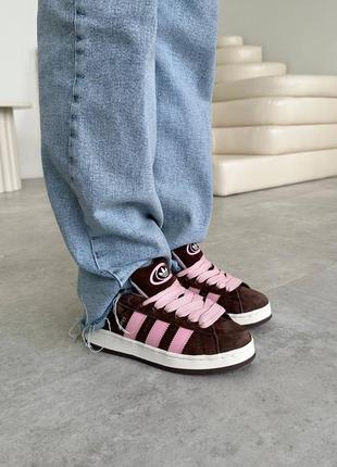 Adidas campus brown pink10 фото