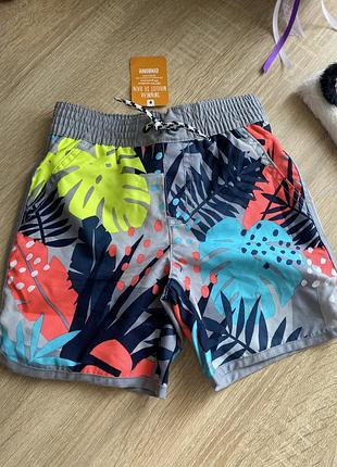Шорти для плавання nwt gymboree boy для дітей і малюків розміру neon palm leaf upf 50+