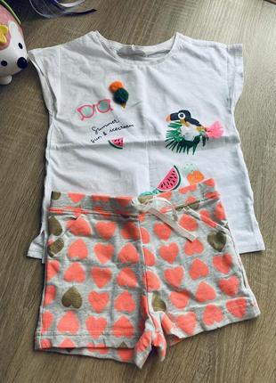 2-4 яскравий літній комплект h&m