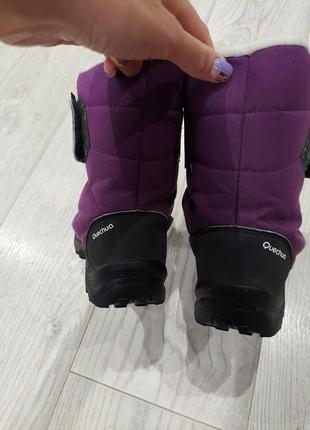 Термо ботинки, сапоги  guechua фиолетовые 34 размер5 фото
