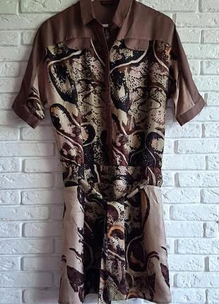 Платье-рубашка из натурального шелка adolfo dominguez.