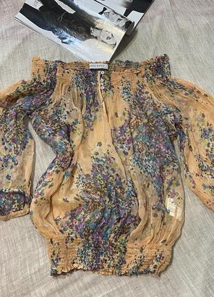 Zara шовкова (100%) блузка