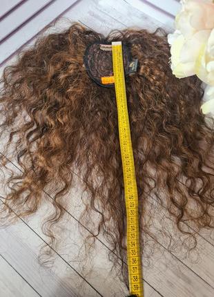 Накладка топпер макушка шиньон полупарик 100% натуральный волос.