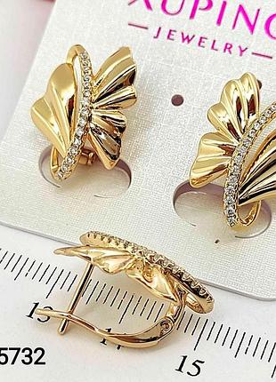 Сережки медичне золото xuping jewelry