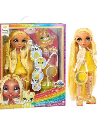 Ігровий набір з лялькою rainbow high серії "classic" - санні (зі слаймом)