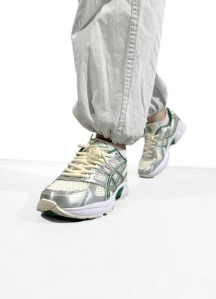 Asics gel-1130 silver/green 363 фото