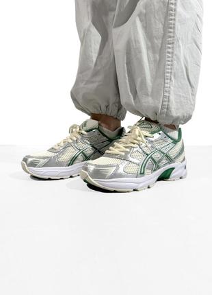 Asics gel-1130 silver/green 364 фото