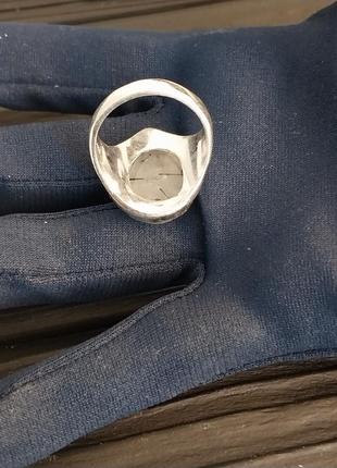 Турмаліновий кварц кільце в серебрі розмір 18. індія.8 фото