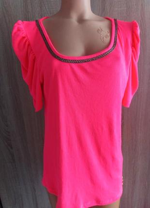 Блузка с вышитым бисером plus size хлопок