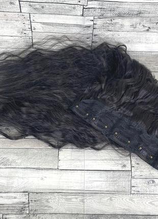 4803 трессы гофре волнистые темно-коричневый №2 56см