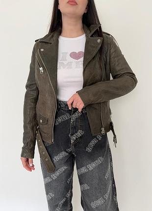 Шкіряна косуха дорогого бренду goosecraft