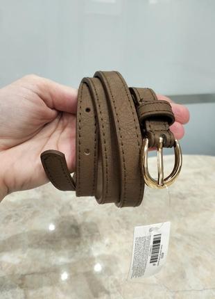 Ремень женский, пояс узкий, ремешок классический, пояс тонкий
