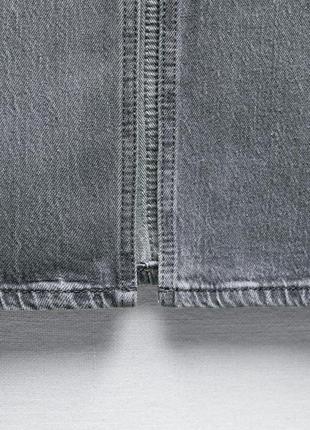 Джинсовая юбка z1975 средней длины с резом7 фото