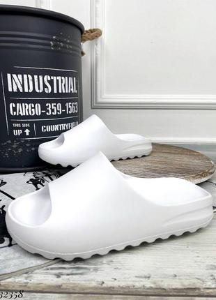 ▪️в стилі adidas yeezy slide white man чоловічі слайди тапки тапочки сланці слайдери шльопанці сандалі білі піна пінка літо адідас ізі 44 розмір 28 см