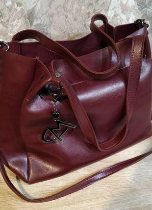 Unbranded женская сумка бордового цвета