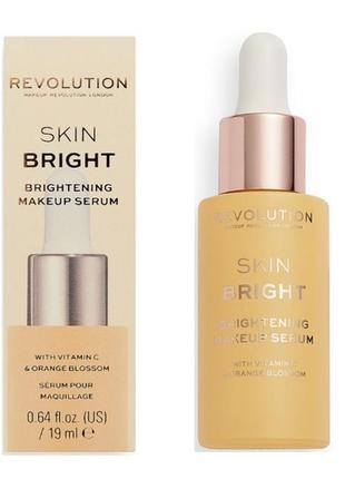 База під макіяж, праймер, сироватка для макіяжу, makeup revolution skin bright brightening makeup serum, 19 ml, революшн,