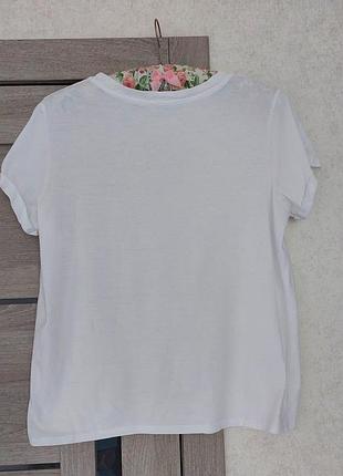 Женская базовая белая футболка george (размер 12-14)2 фото