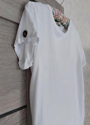 Женская базовая белая футболка george (размер 12-14)3 фото