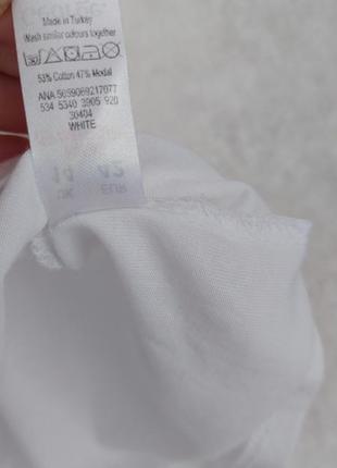 Женская базовая белая футболка george (размер 12-14)4 фото