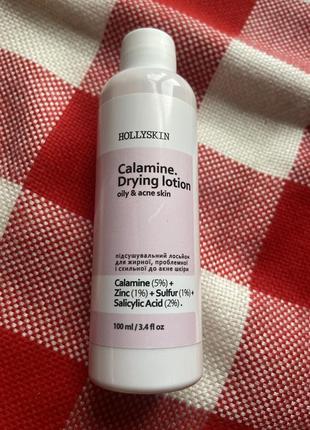 Подсушивающий лосьон для жирной, проблемной и склонной к акне кожи hollyskin calamine