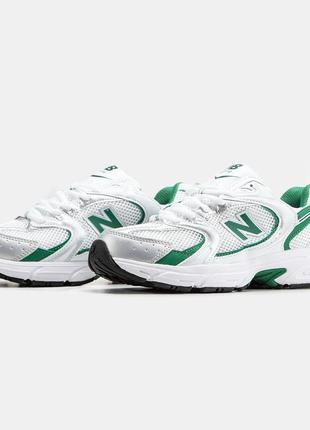 Женские кроссовки new balance 530 green white
