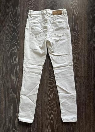 Белые джинсы скини massimo dutti средняя посадка5 фото