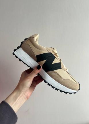 Жіночі кросівки new balance 327 beige black