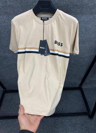 Летняя мужская футболка с коротким рукавом hugo boss