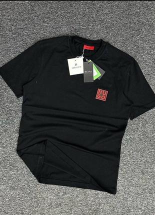 Летняя мужская футболка с коротким рукавом hugo boss