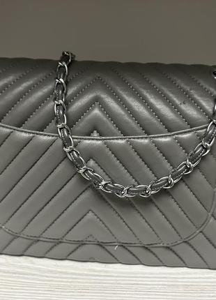 Chanel chevron classic flap сумка крос боді5 фото