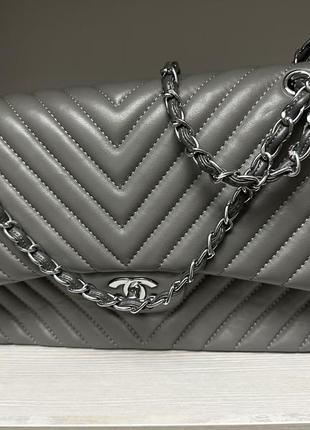 Chanel chevron classic flap сумка крос боді2 фото