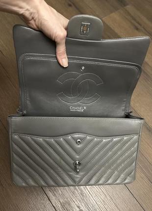 Chanel chevron classic flap сумка крос боді7 фото
