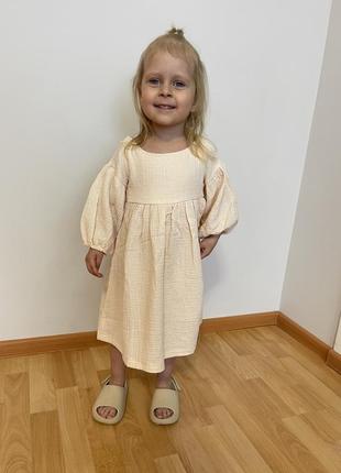 Муслиновое платье от 1 до 6 лет в двух цветах. платье детское