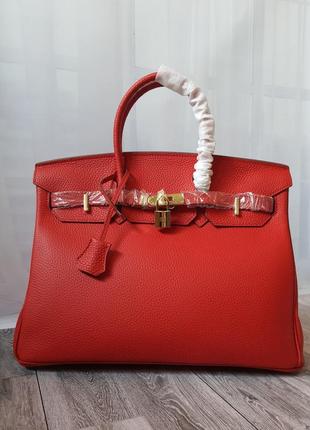 Шкіряна сумка в стилі hermes birkin 35