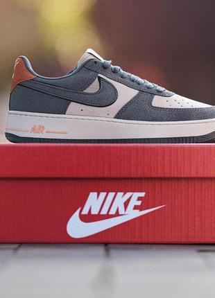 Кросівки чоловічі nike air force 1 low сірі повсякденні кеди найк айр форс низькі стильне взуття на літо