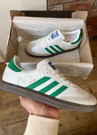 Кросівки adidas samba white green