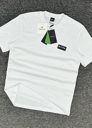 Літня чоловіча футболка біла hugo boss