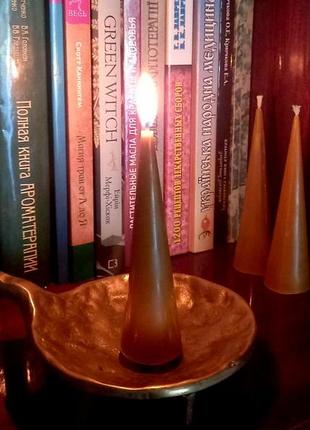 Свеча с лавандой/ свечи из пчелиного воска с эфирным маслом лаванды